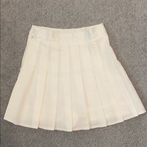White Pleated Skirt